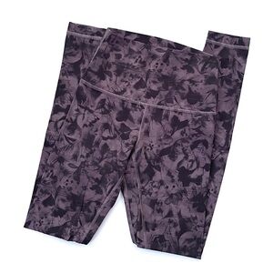 Women’s Lululemon Align Leggings 28" Nulu in Mini Dusk Floral Antique Bark Black